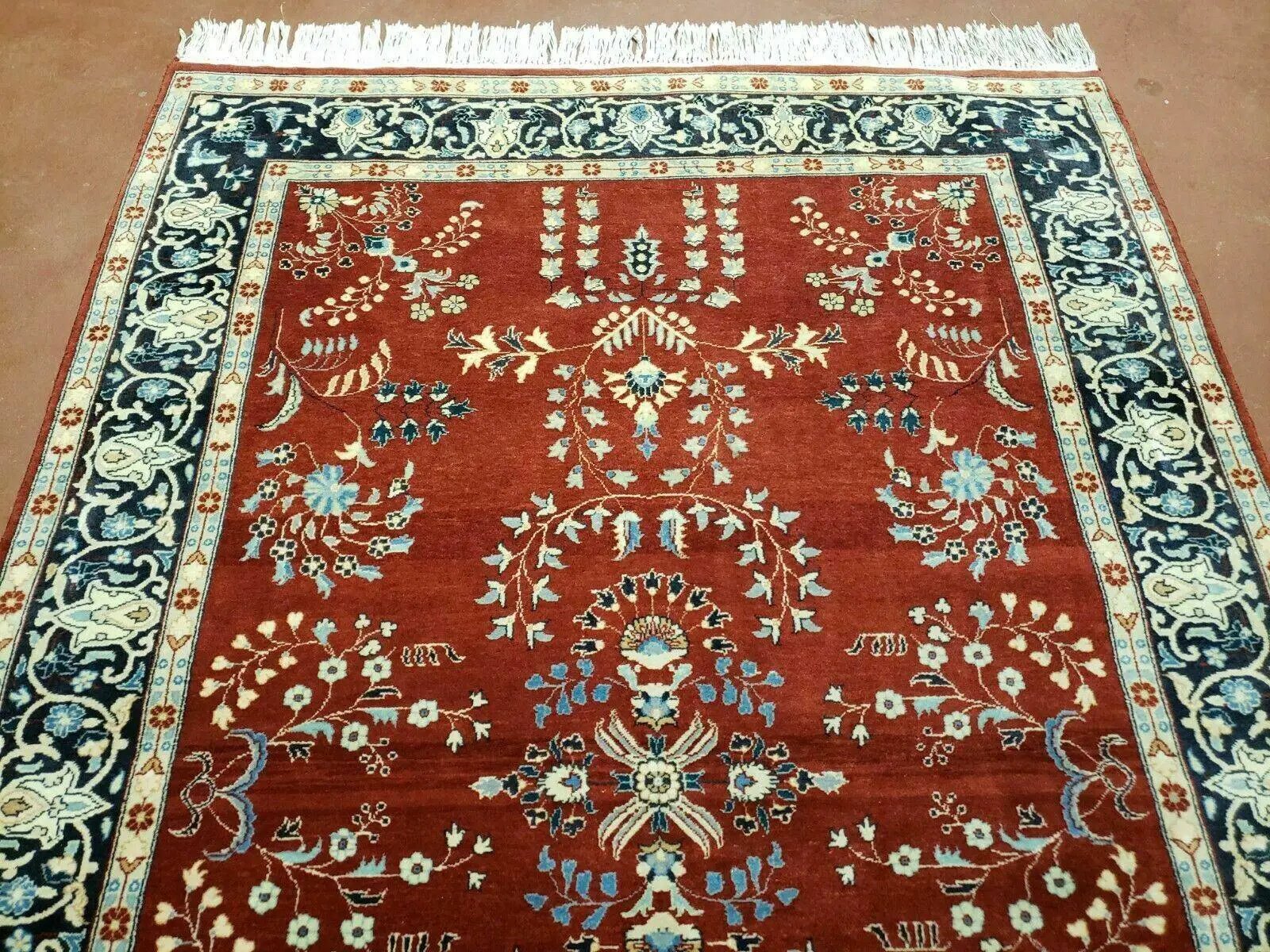 4' X 6' Vintage Handmade Pakistani Rug Highly Detailed Red by Jewel Rugs