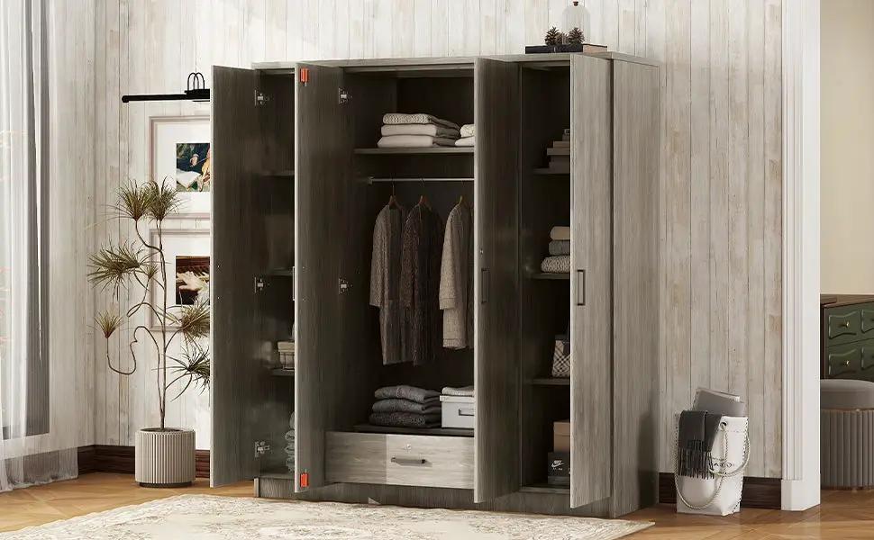 4 Door Wardrobe With 1 Drawer by HouseOfZazla