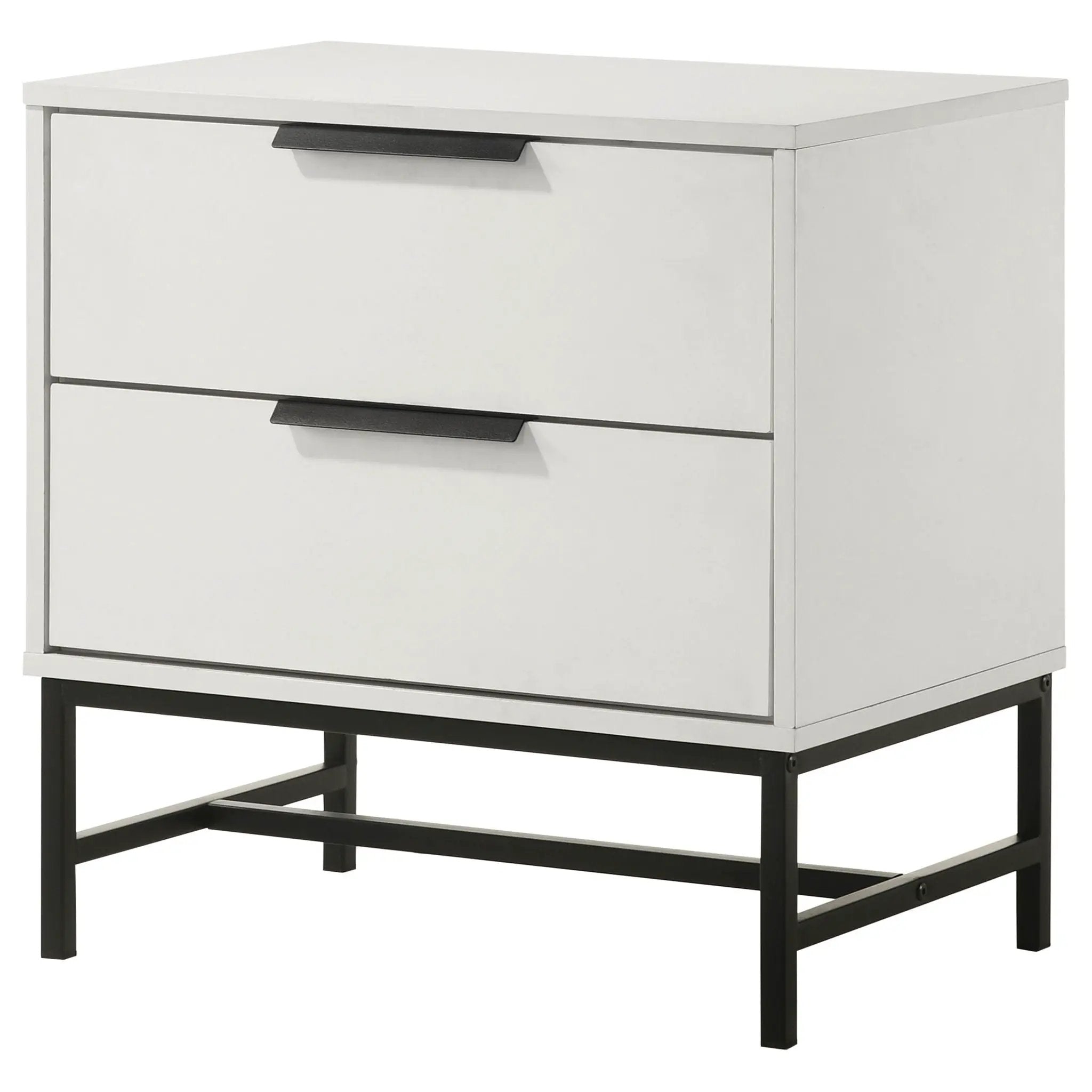 Sonora 2-drawer Nightstand Bedside Table White by Unique Piece Furniture