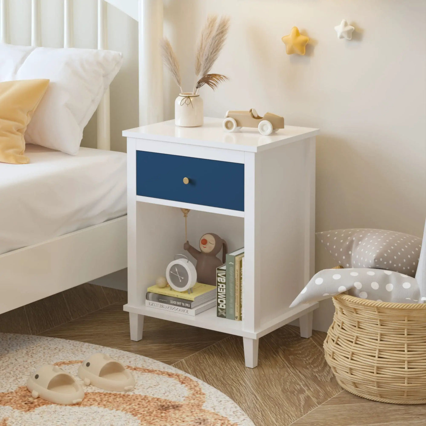 Nightstand With 1 Drawer 1 Shelf by HouseOfZazla