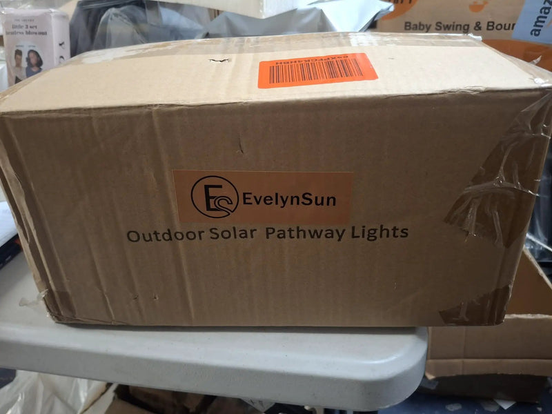 Open Box EVELYNSUN Solar Outdoor Lights Waterproof, Bright Solar Pathway Lights for Walkway Yard Backyard Lawn Patio Driveway Decorative(6 Pack) by Selzalot