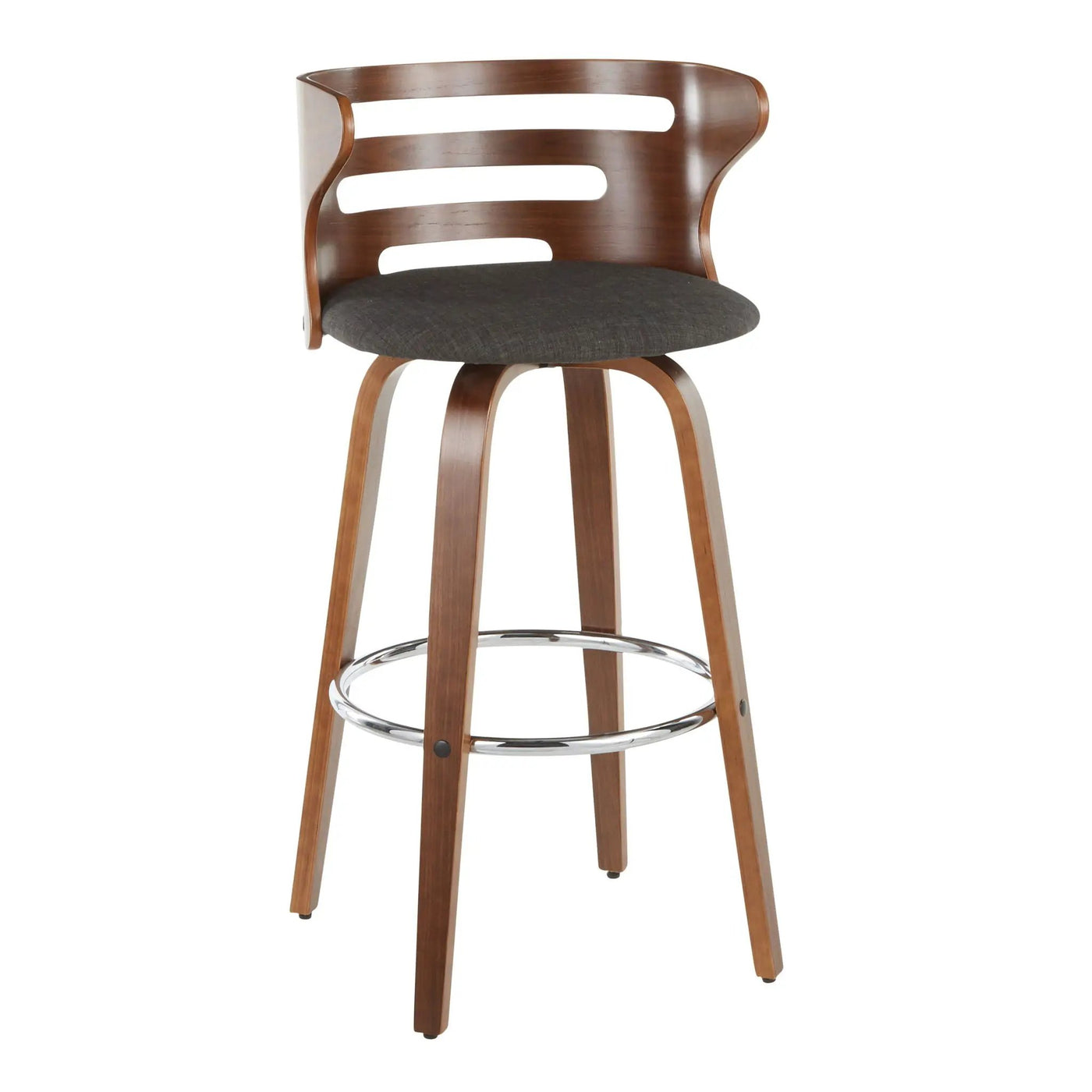 Cosini - Mid Century Modern Fixed Height Barstool With Swivel (Set of 2) by HouseOfZazla
