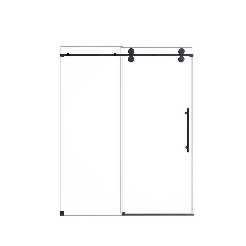Frameless Single Sliding Shower Door With Clear Tempered Glass by HouseOfZazla