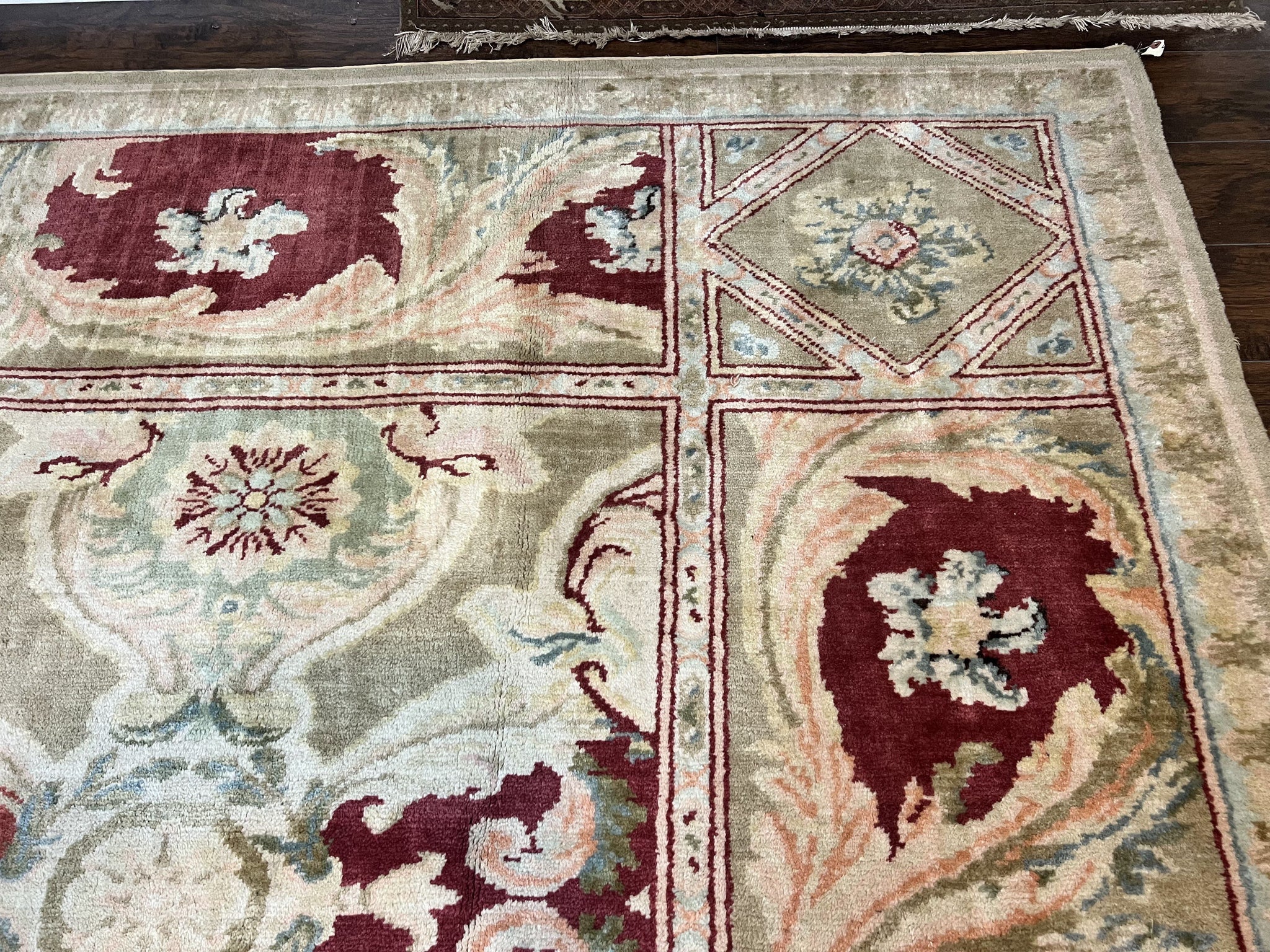 Large Egyptian Oushak Rug 12x21, Wool Handmade Vintage Carpet, Allover Pattern, Oversized 12 x 21 ft Traditional Rug by Jewel Rugs