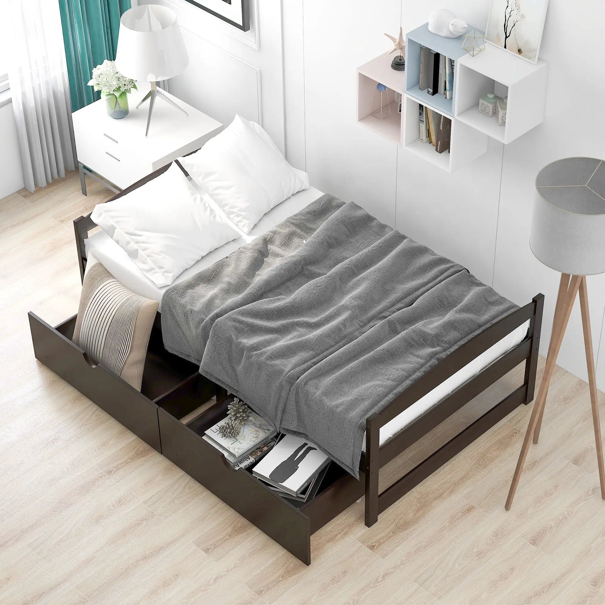 Platform Bed With 2 Drawers by Unique Piece Furniture