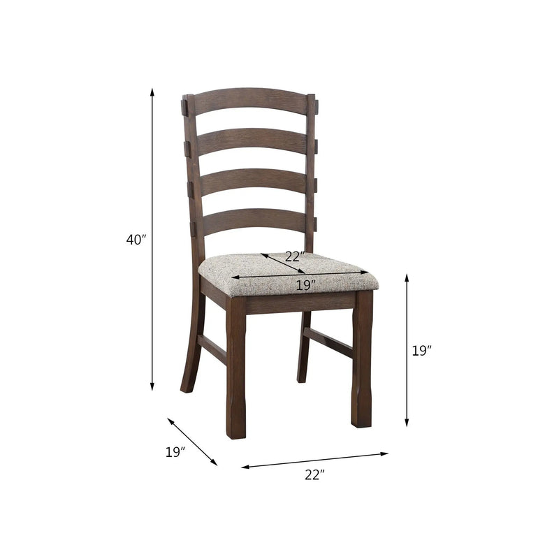 Pascaline - Rustic Side Chair (Set of 2) - Gray / Brown by Unique Piece Furniture
