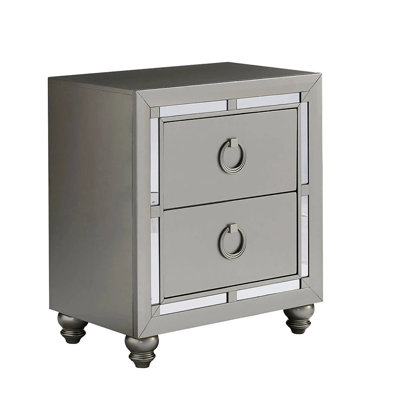 Chloe - Nightstand - Gemstone Silver by Unique Piece Furniture