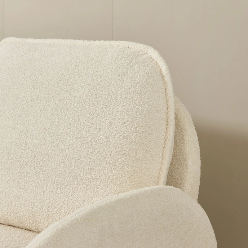 Loveseat Sofa Small Couch For Living Room, Sherpa Fabric Upholstered Loveseat Sofa Couch, Small Loveseat Sofa For Apartment, Bedroom by HouseOfZazla
