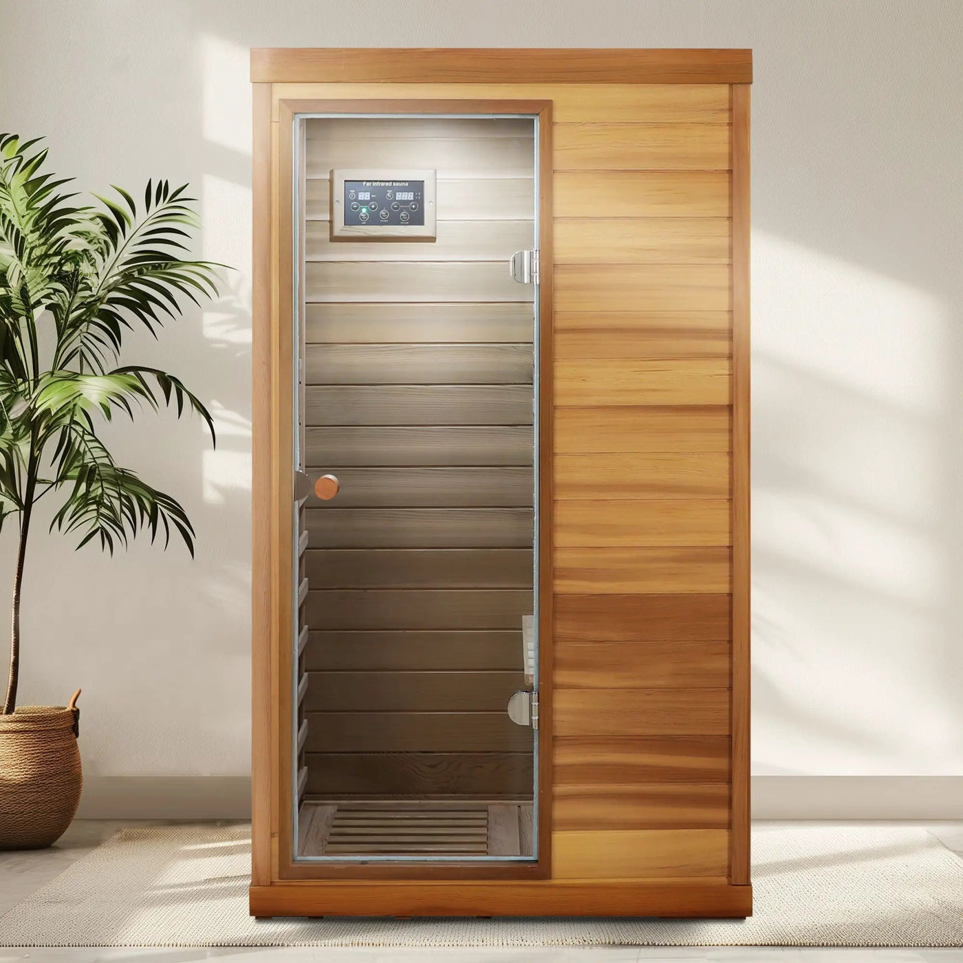 Hemlock Mini 1 Person Far Infrared Door Indoor Sauna Room by HouseOfZazla