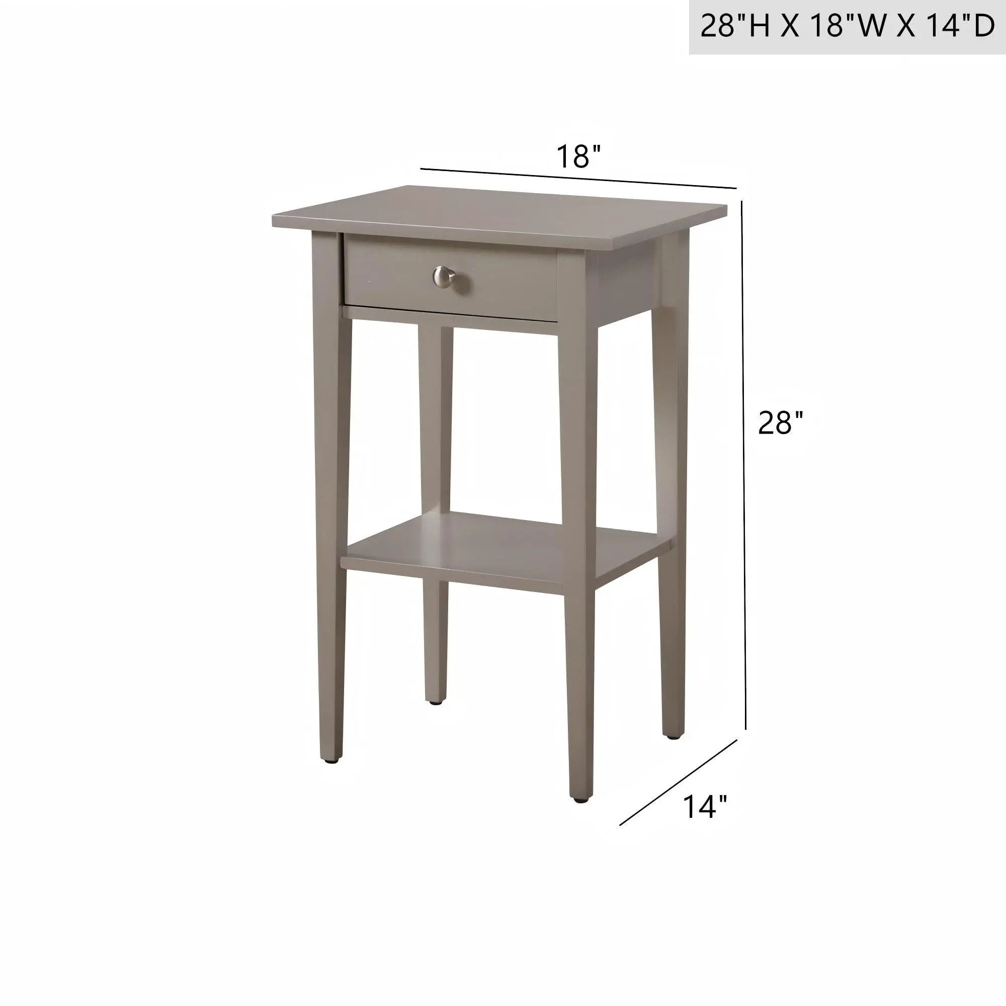 Dalton - Nightstand - Silver Champagne by HouseOfZazla