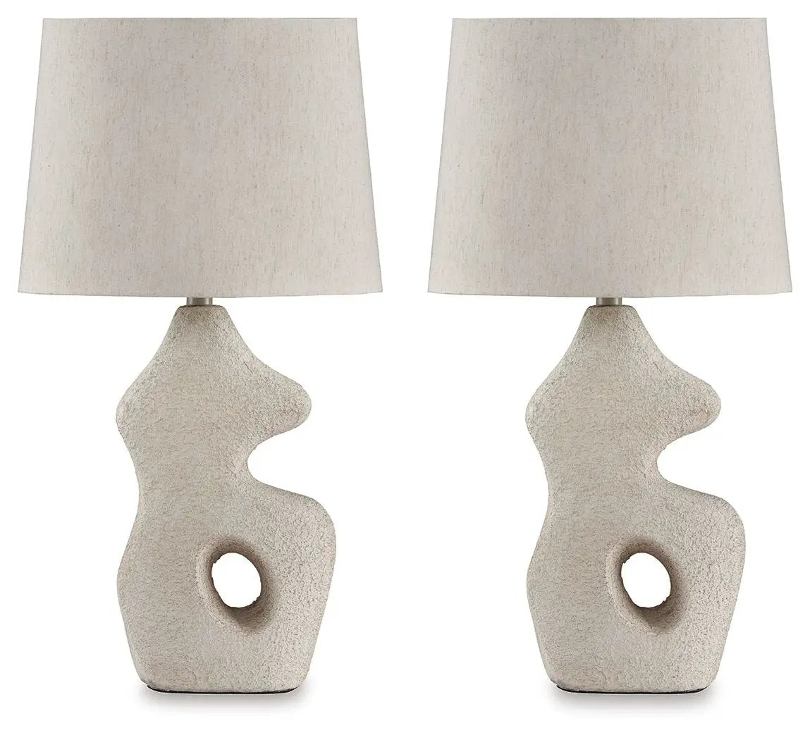 Chadrich - Paper Table Lamp (Set of 2) - Antique Beige by Unique Piece Furniture