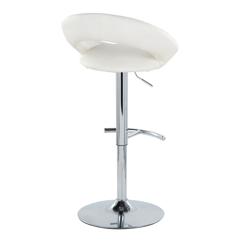 Posh - Contemporary Adjustable Barstool With Swivel With Rounded T Footrest (Set of 2) by Unique Piece Furniture