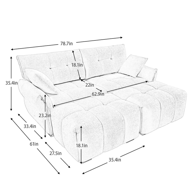 2 Seater Sofa Set With 2 Ottomans And Throw Pillows by HouseOfZazla