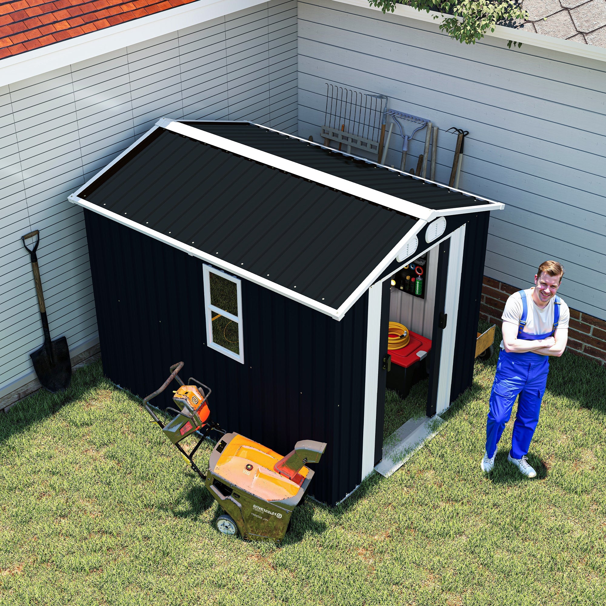 Campcraft 8x6 FT Outdoor Metal Storage Shed by HouseOfZazla