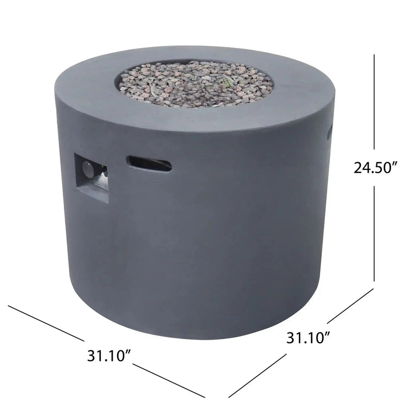 Round Iron Fire Pit With 40,000 Btu by HouseOfZazla