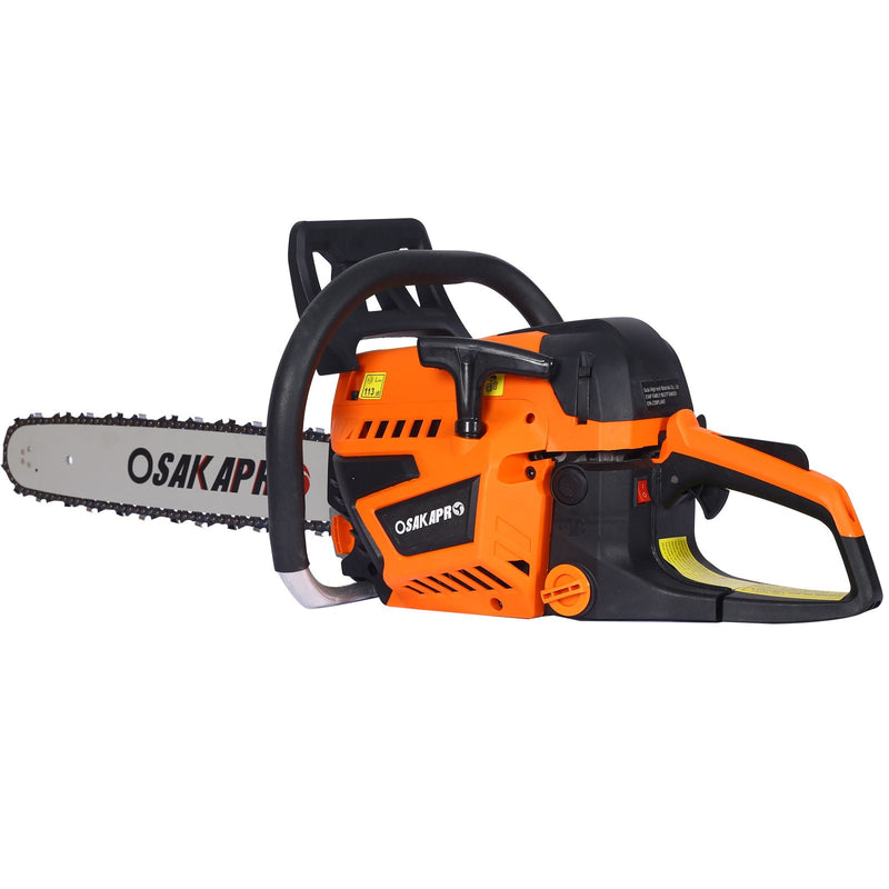 High Performance 22" 58Cc Gasoline Chainsaw For Trees And Wood Cutting Epa Compliant - Orange by HouseOfZazla