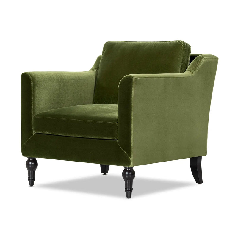 Josephine 33" Upholstered Accent Chair, Olive by HouseOfZazla