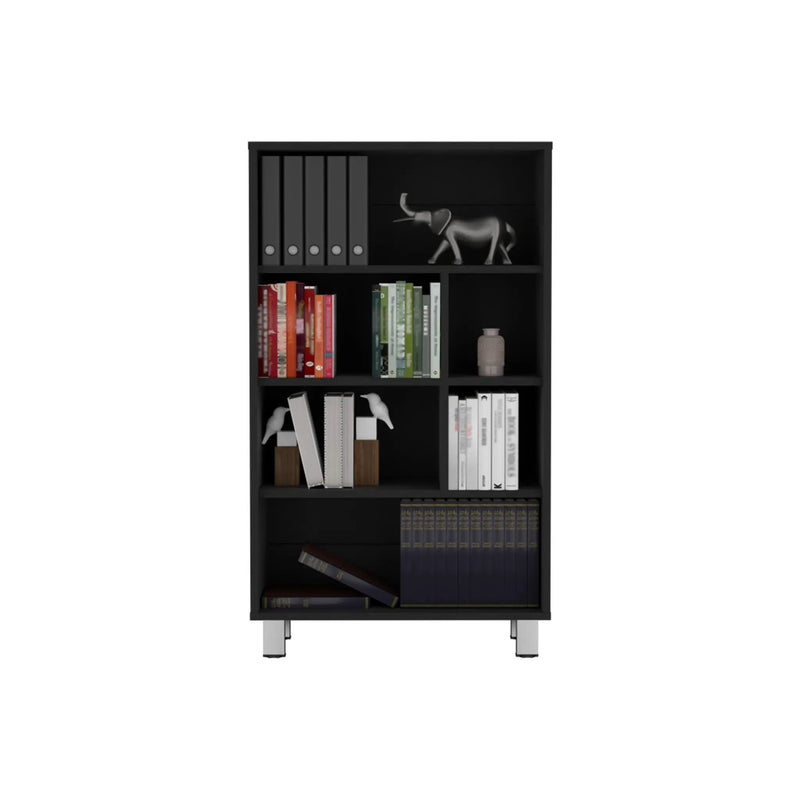 Bookcase, 6 Shelves, 4 Legs - Black by Unique Piece Furniture
