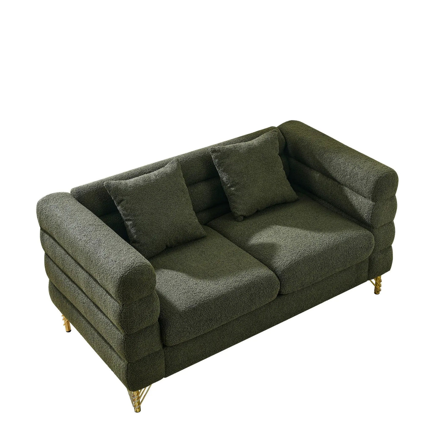 Oversized 2 Seater Sectional Sofa With Deep Seating And 2 Pillows by HouseOfZazla