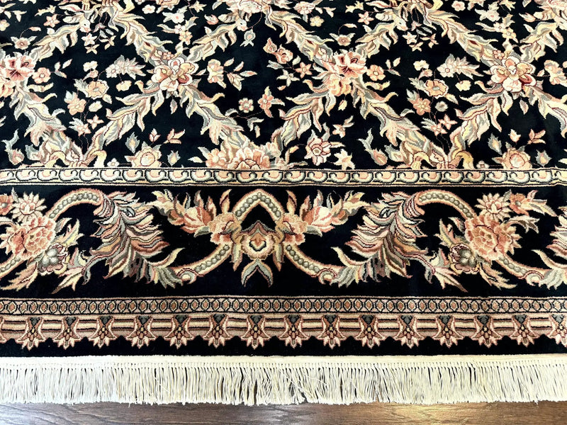 Pak Persian Rug 8x10, Black, Handmade by Jewel Rugs
