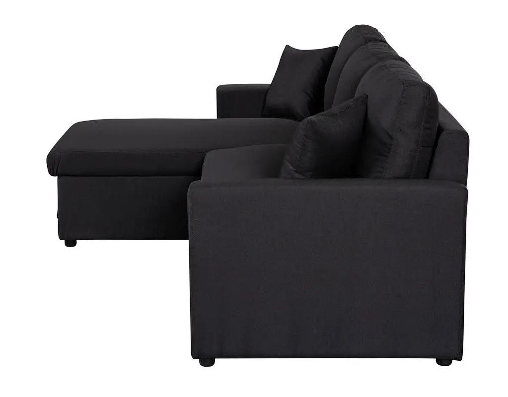 Paisley - Fabric Reversible Sleeper Sectional Sofa With Storage Chaise by HouseOfZazla