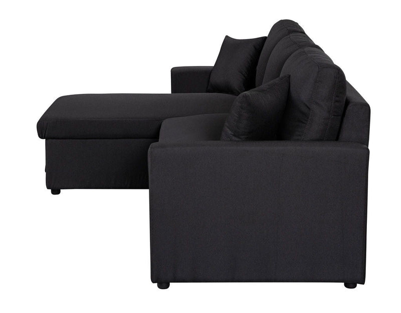 Paisley - Fabric Reversible Sleeper Sectional Sofa With Storage Chaise by HouseOfZazla