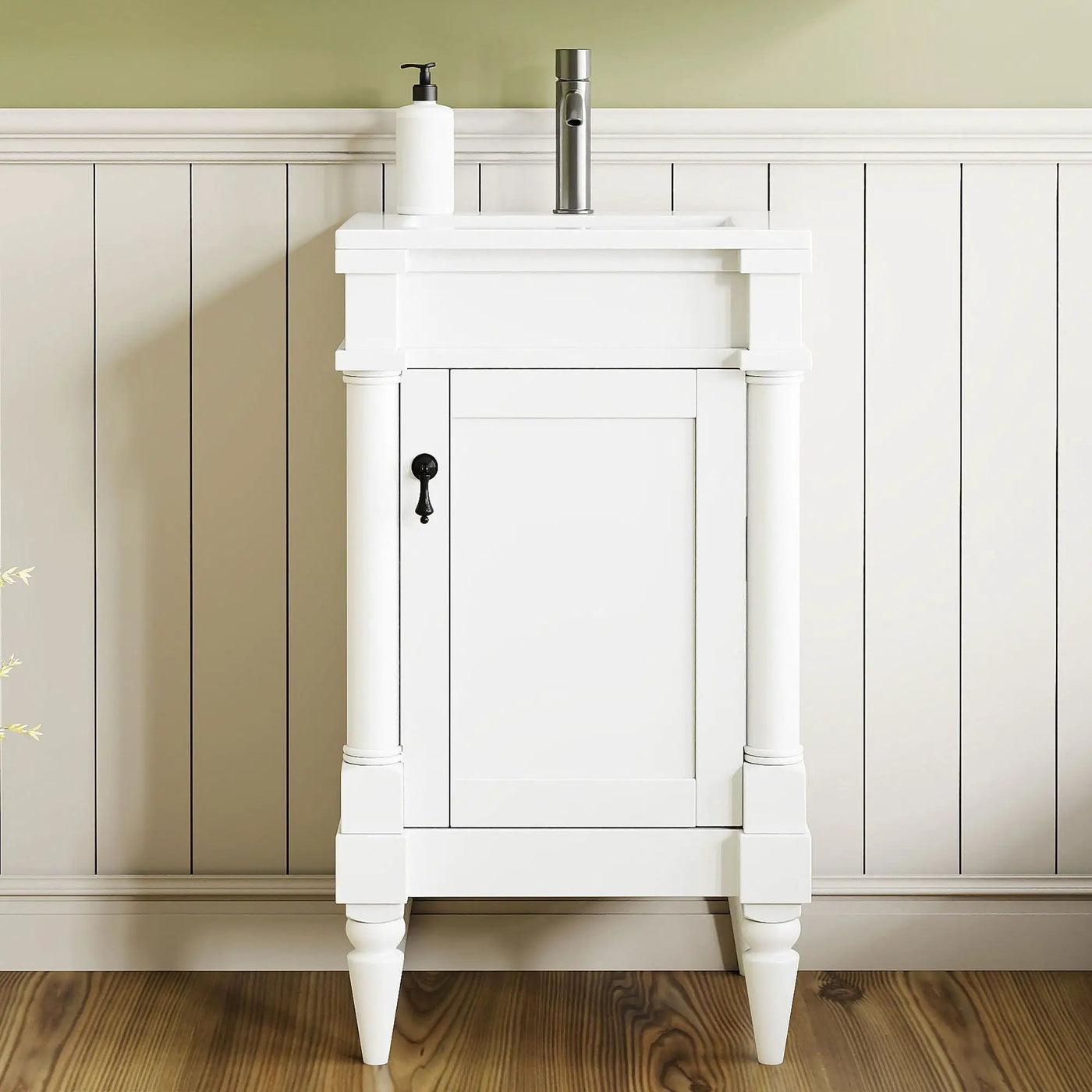 Bathroom Vanity With Sink, Storage Cabinet With Door, Drop In Sink, Compact Freestanding Design by Unique Piece Furniture