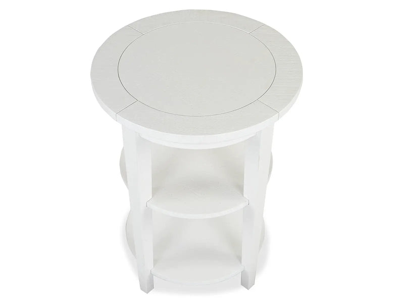 Heron Cove - Round Accent End Table - Chalk White by Unique Piece Furniture