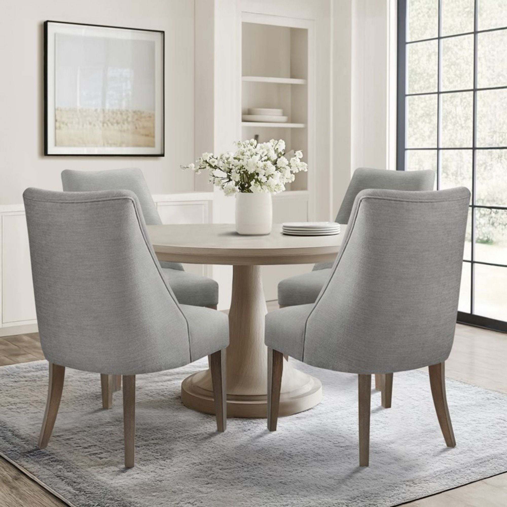 Winfield - Upholstered Dining Chair (Set of 2) - Light Gray by HouseOfZazla