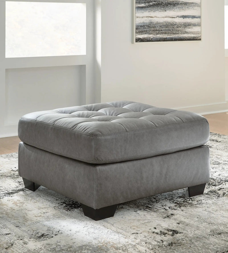Clairette Court - Oversized Accent Ottoman - Alloy by Unique Piece Furniture