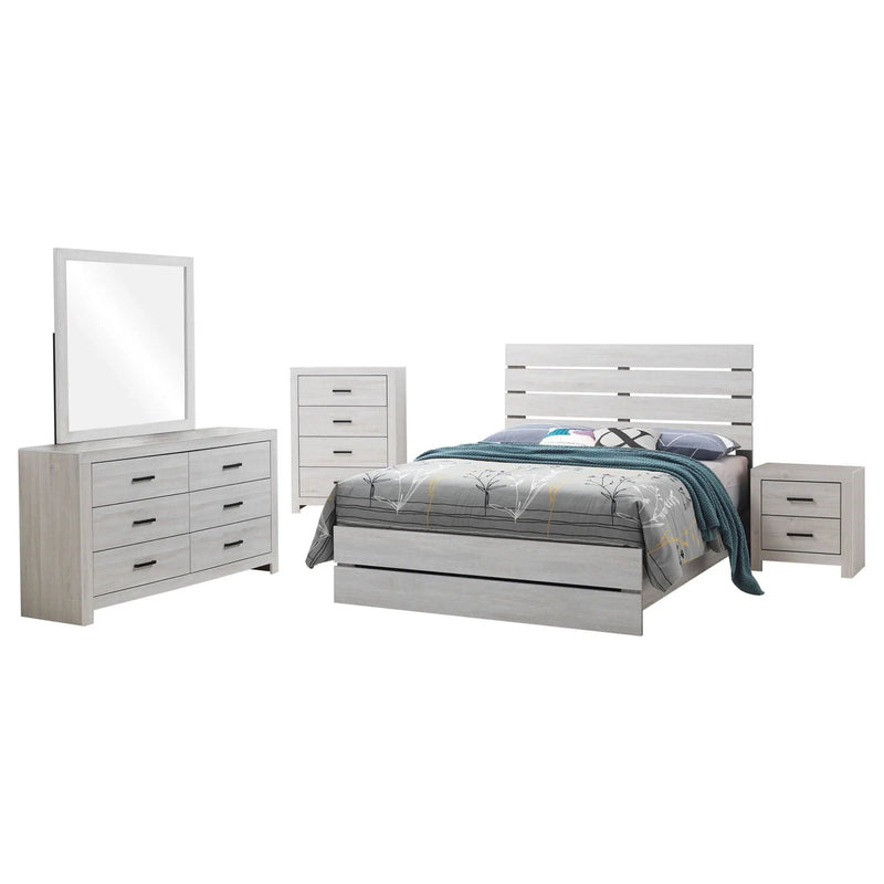 Brantford 5-piece Eastern King Bedroom Set Coastal White by Unique Piece Furniture