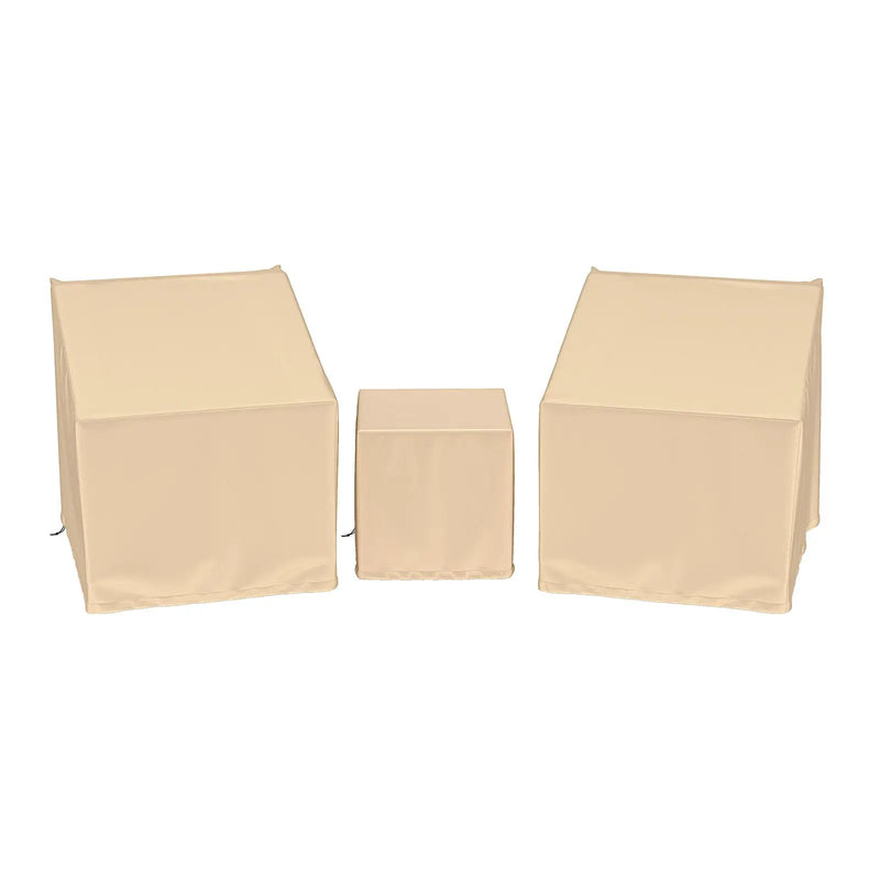 Patio Furniture Covers Waterproof Outdoor Conversation Covers for 3 Pieces Bistro Set-Beige by DirectDeals