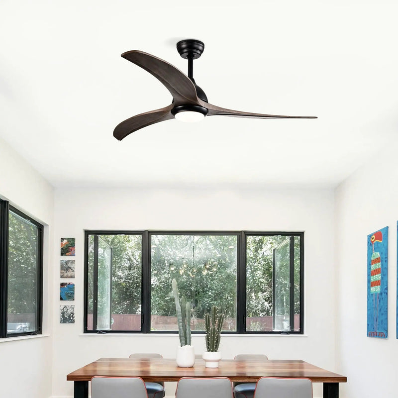 Indoor Outdoor Ceiling Fan With Light With Remote Control, Noiseless Reversible Motor, 6 Speed, 3 Color by Unique Piece Furniture