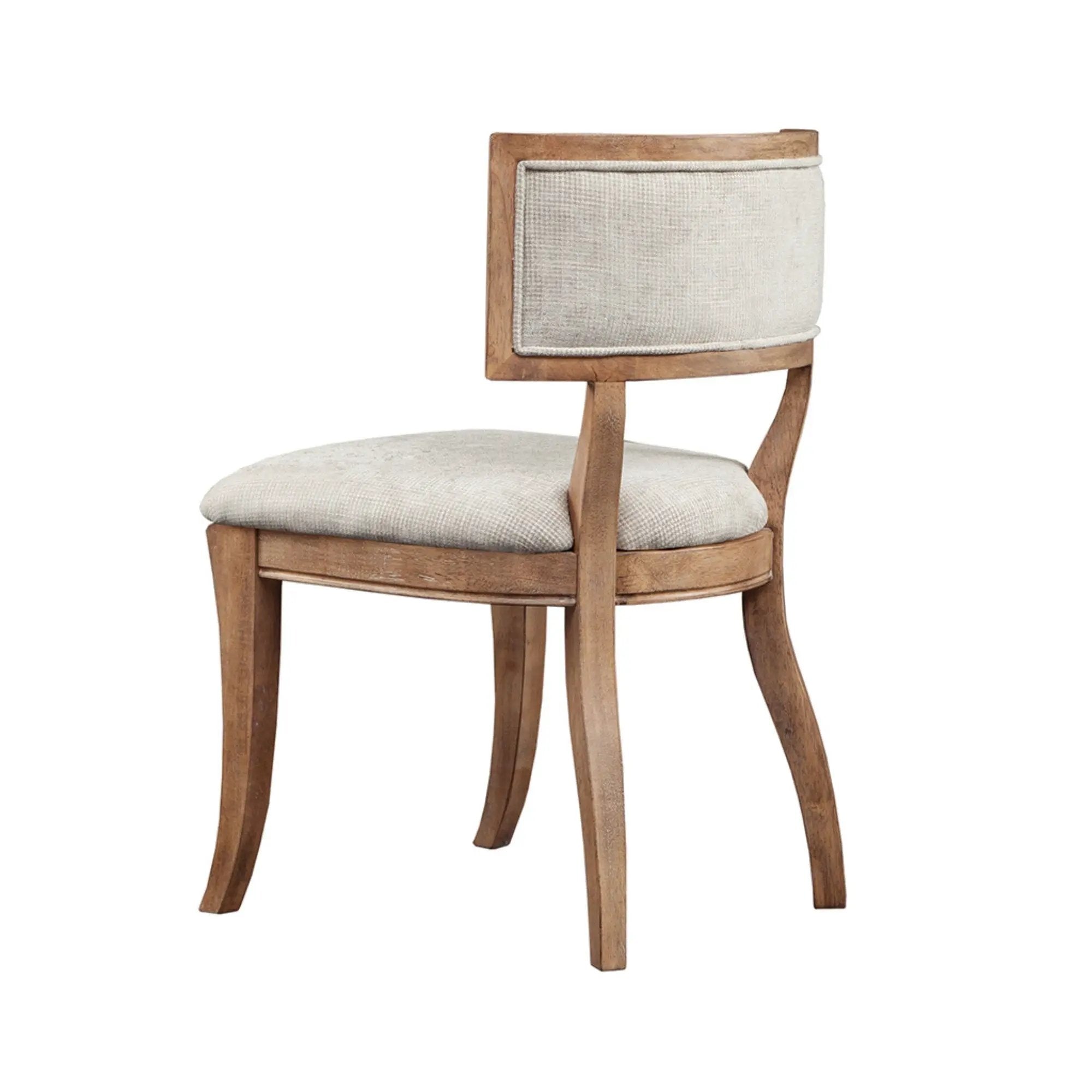 Classic Dining Chair With Curved Back (Set of 2) - Beige / Light Natural by Unique Piece Furniture