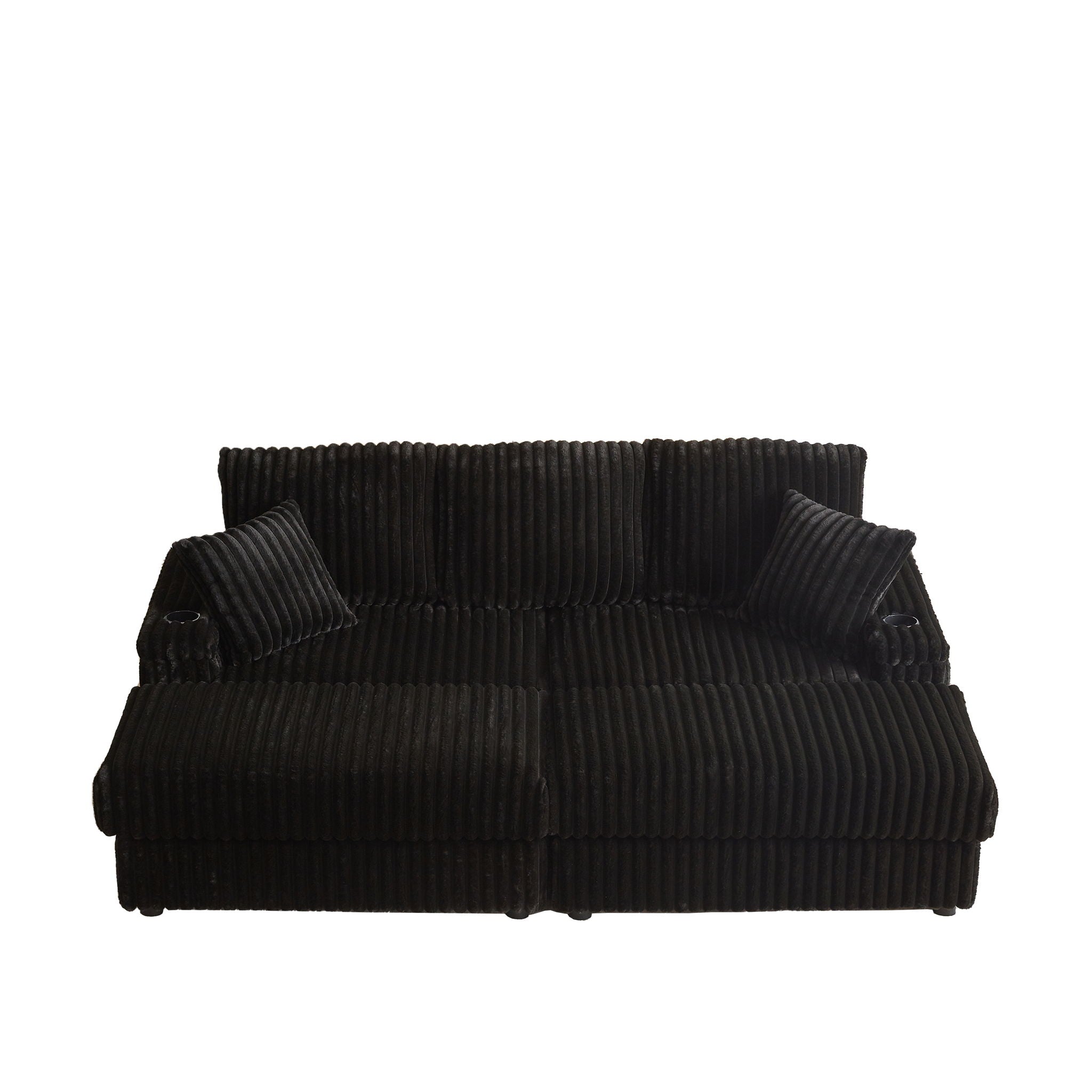 3 Seater Sofa With 2 Ottomans For Living Room by HouseOfZazla