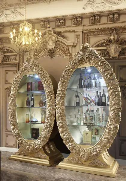Seville - Curio - Gold by Unique Piece Furniture