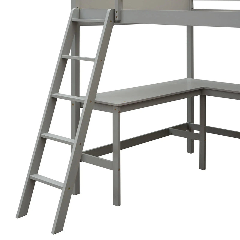 Loft Bed With Shelves With Desk