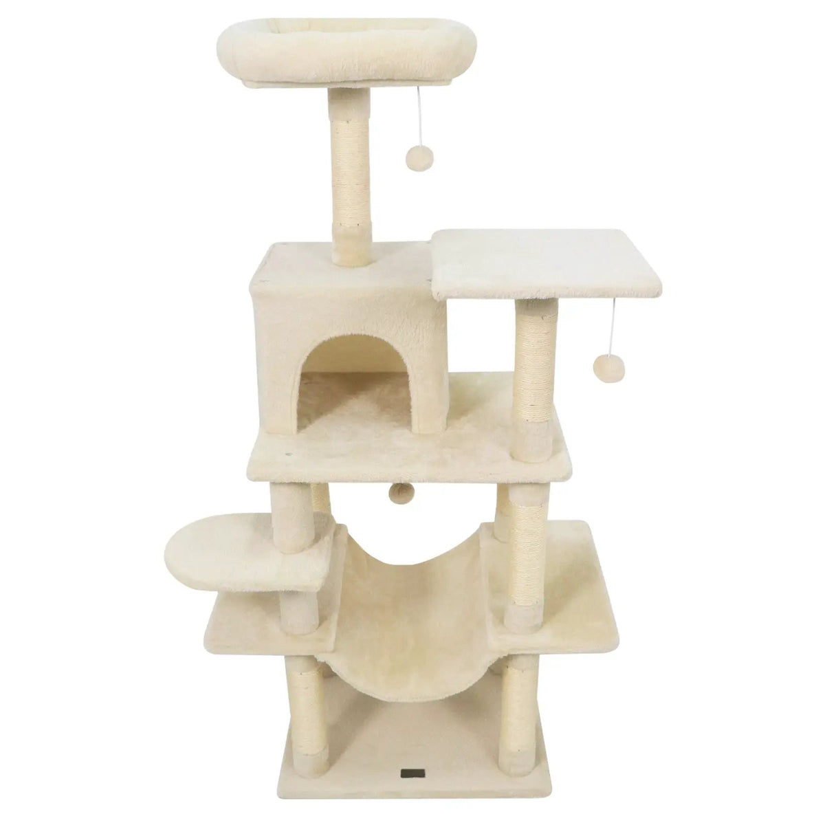 58" Multi-Level Cat Tree Soft Plush Cat Tower with Padded Top Perch, photo 14 of 40