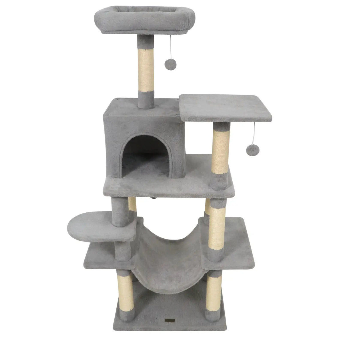 58" Multi-Level Cat Tree Soft Plush Cat Tower with Padded Top Perch, photo 16 of 40