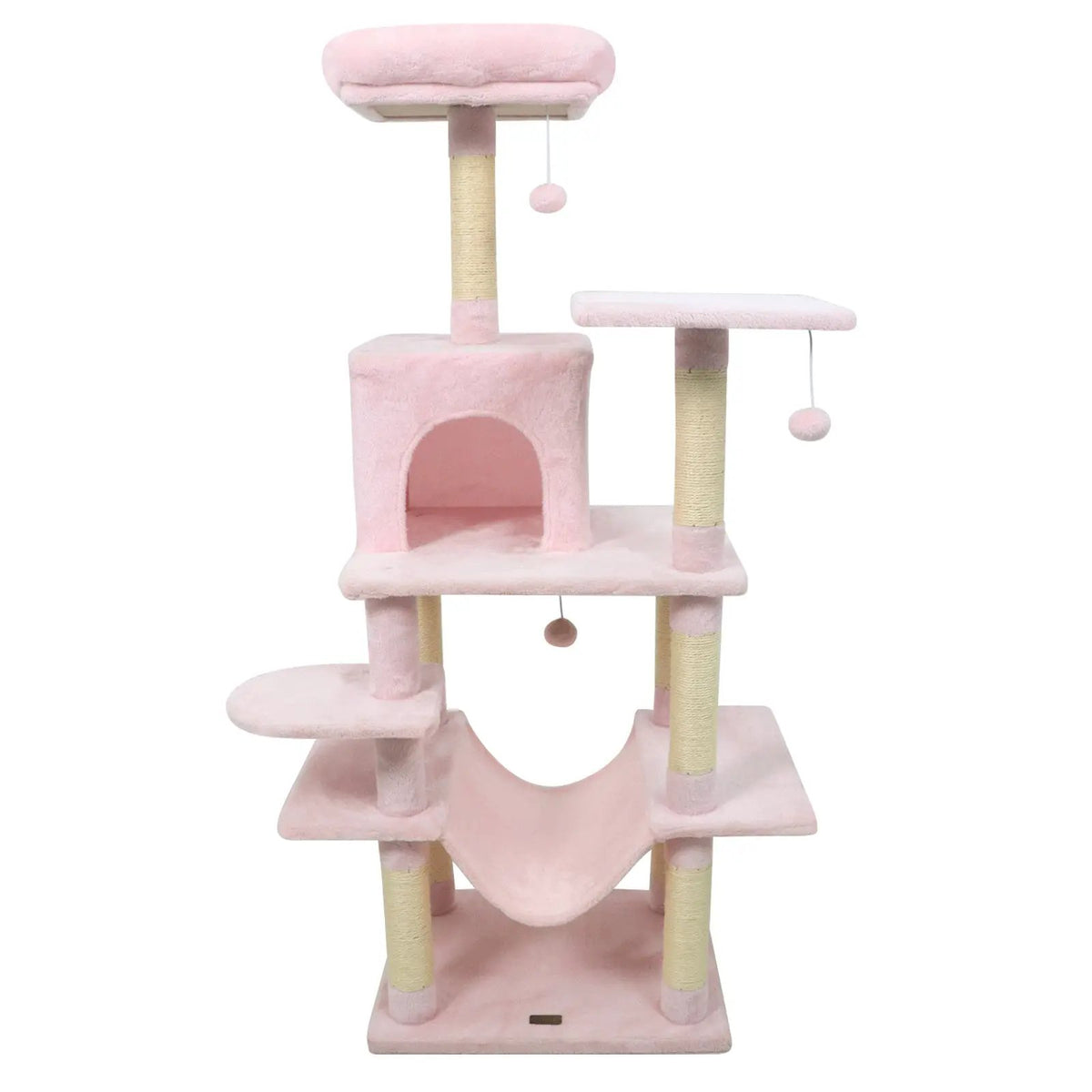 58" Multi-Level Cat Tree Soft Plush Cat Tower with Padded Top Perch, photo 17 of 40