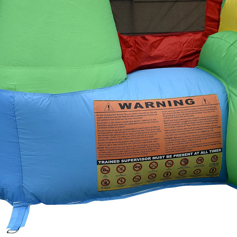 Inflatable Bounce House Jumper with Slide & 480 W Blower by DirectDeals