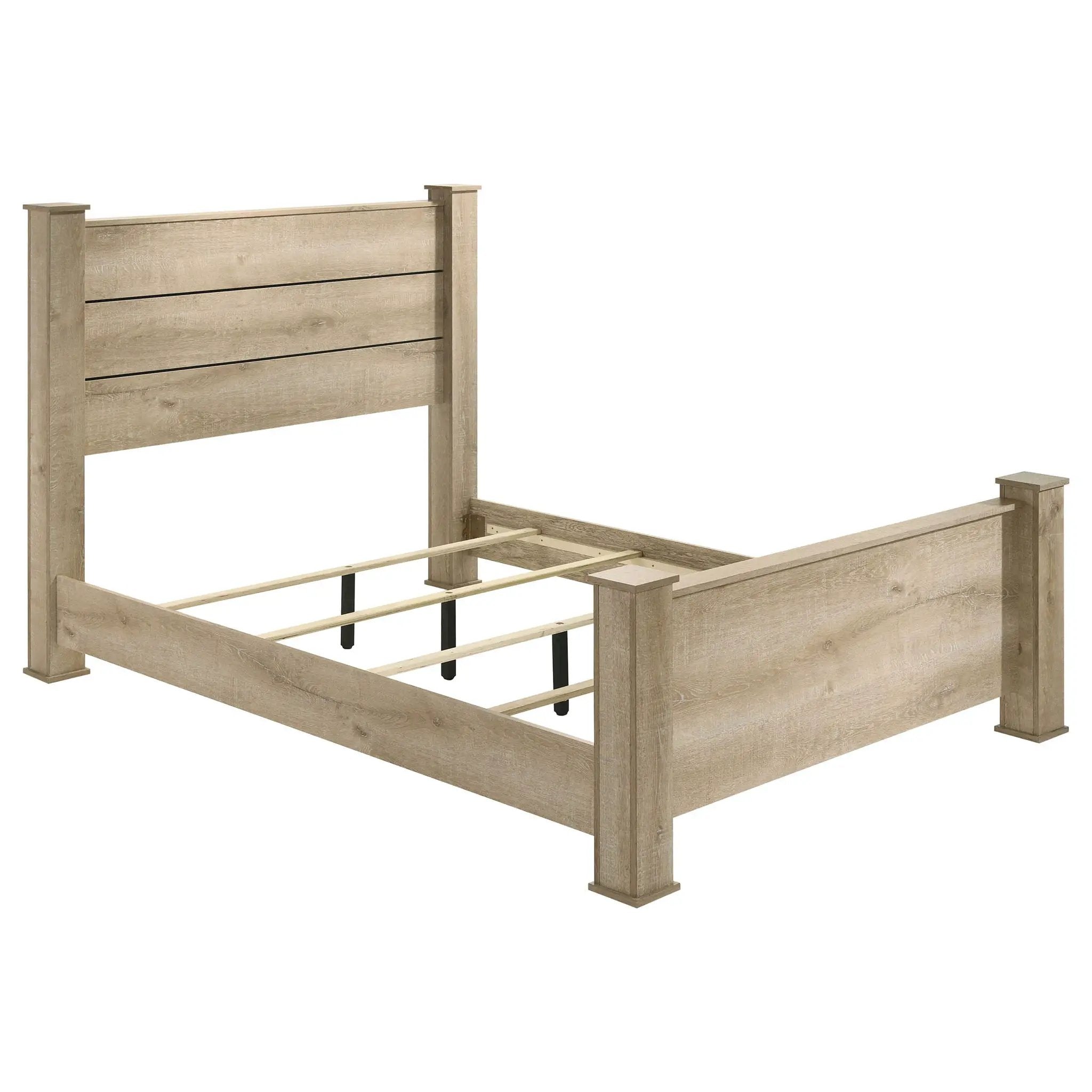 Oakglen 55-inch California King Panel Bed Weathered Oak by Unique Piece Furniture
