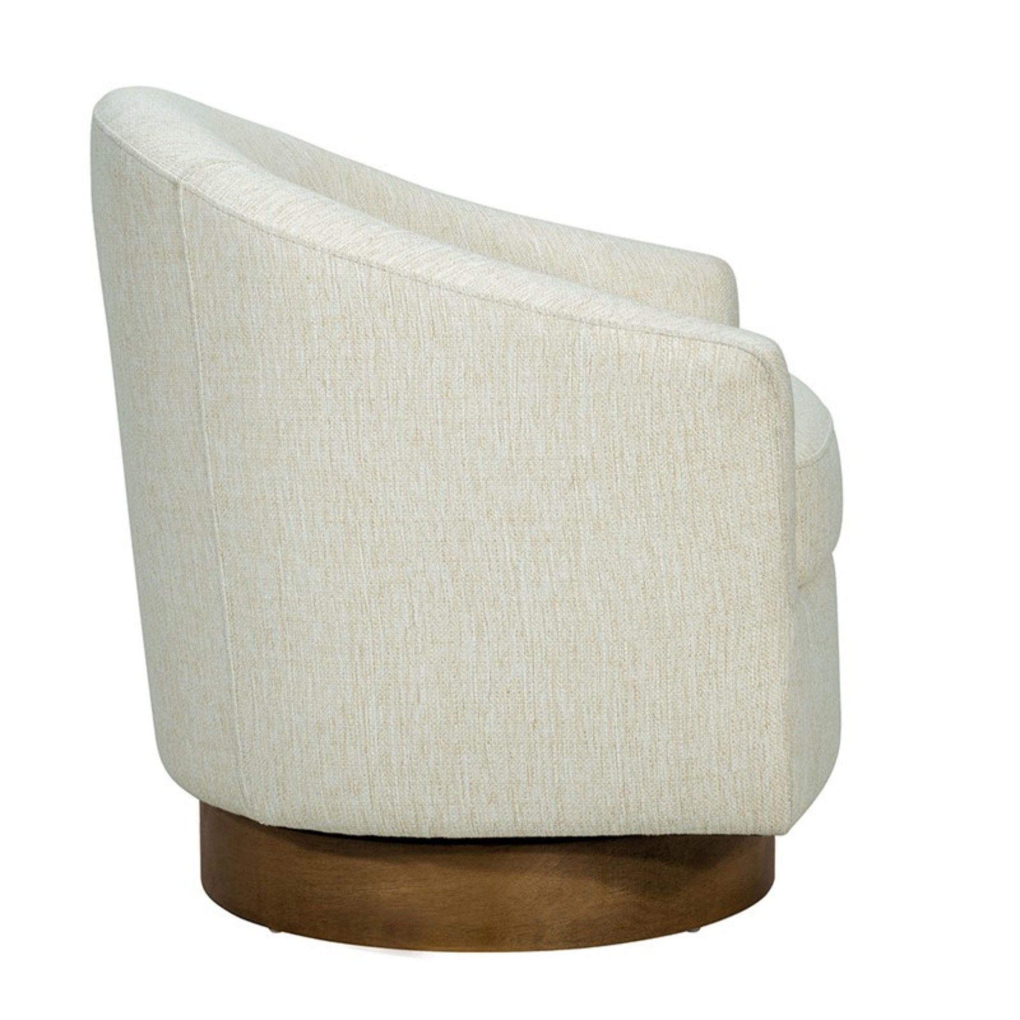Upholstered Swivel Chair - Cream by HouseOfZazla