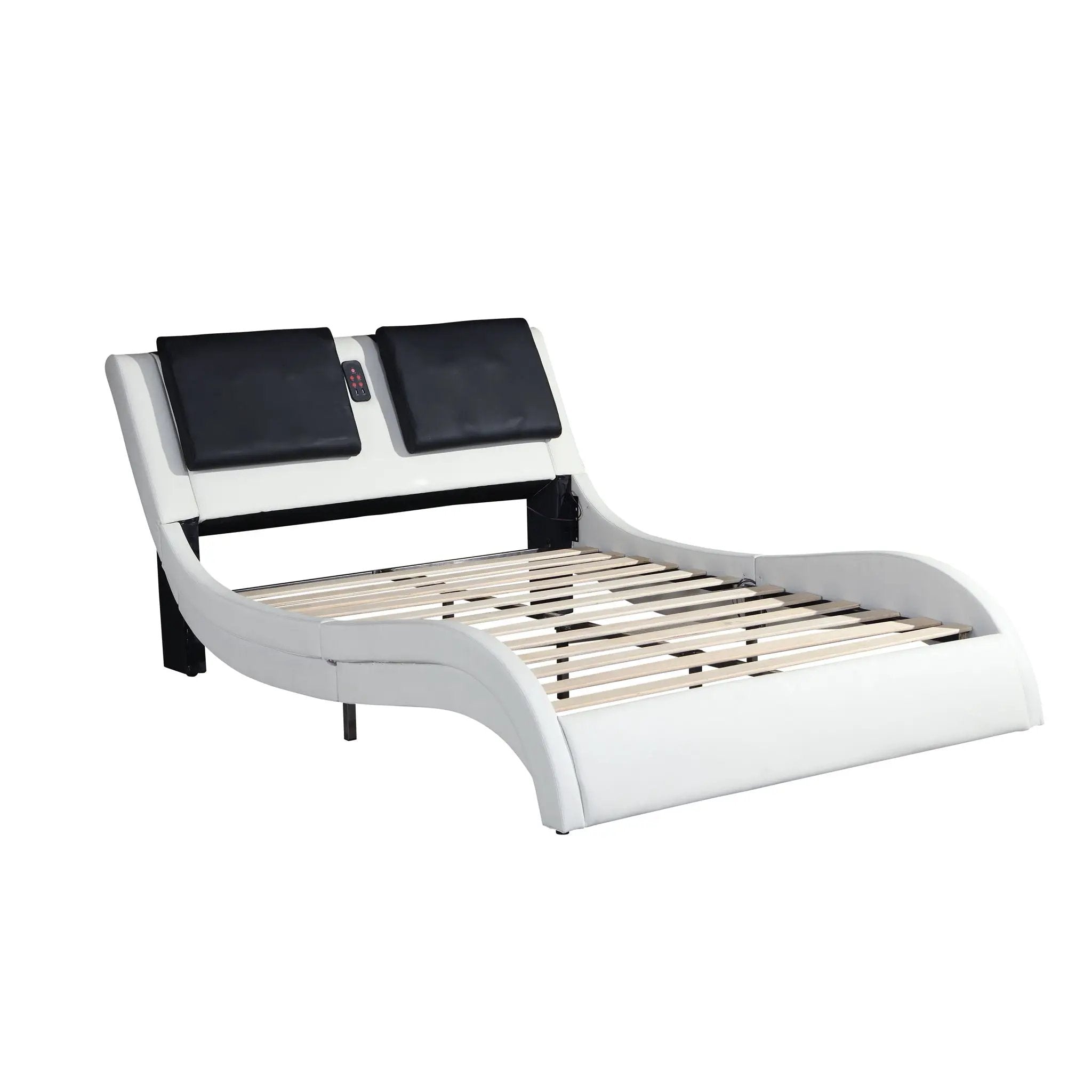 Platform Bed Frame With LED Lighting, tooth Music, Vibration Massage by Unique Piece Furniture