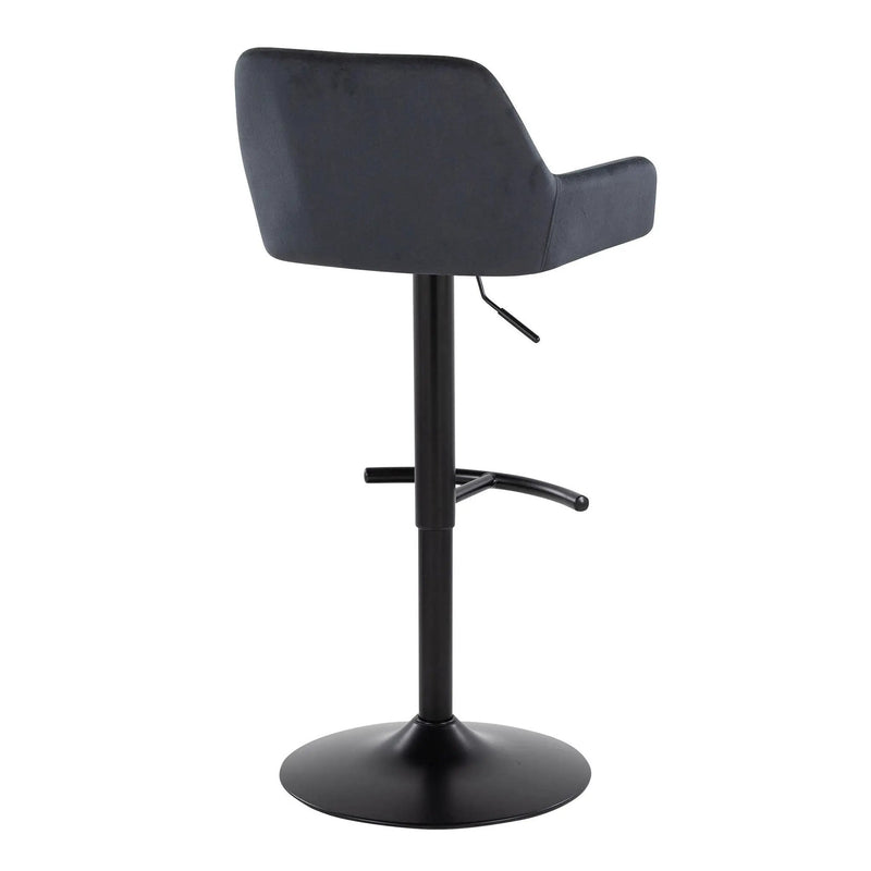 Daniella - Contemporary Adjustable Barstool With Swivel With Rounded T Footrest (Set of 2) by Unique Piece Furniture