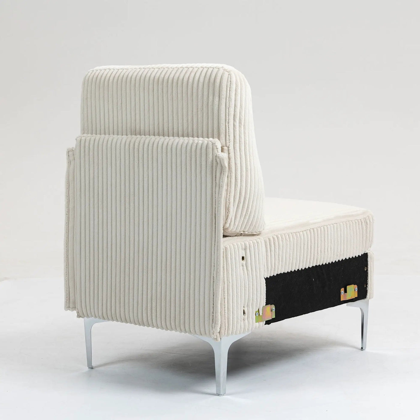 Single Couch Modular Armless Accent Chair With Back Cushion by HouseOfZazla