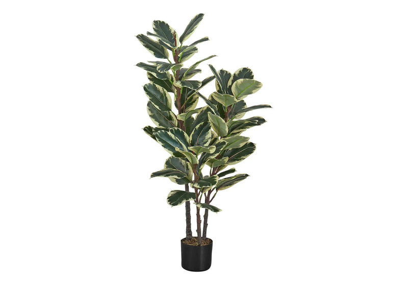 47" Tall, Artificial Plant, Oak Tree, Indoor, Faux, Fake, Floor, Greenery, Potted, Real Touch, Decorative - Green / Black by Unique Piece Furniture