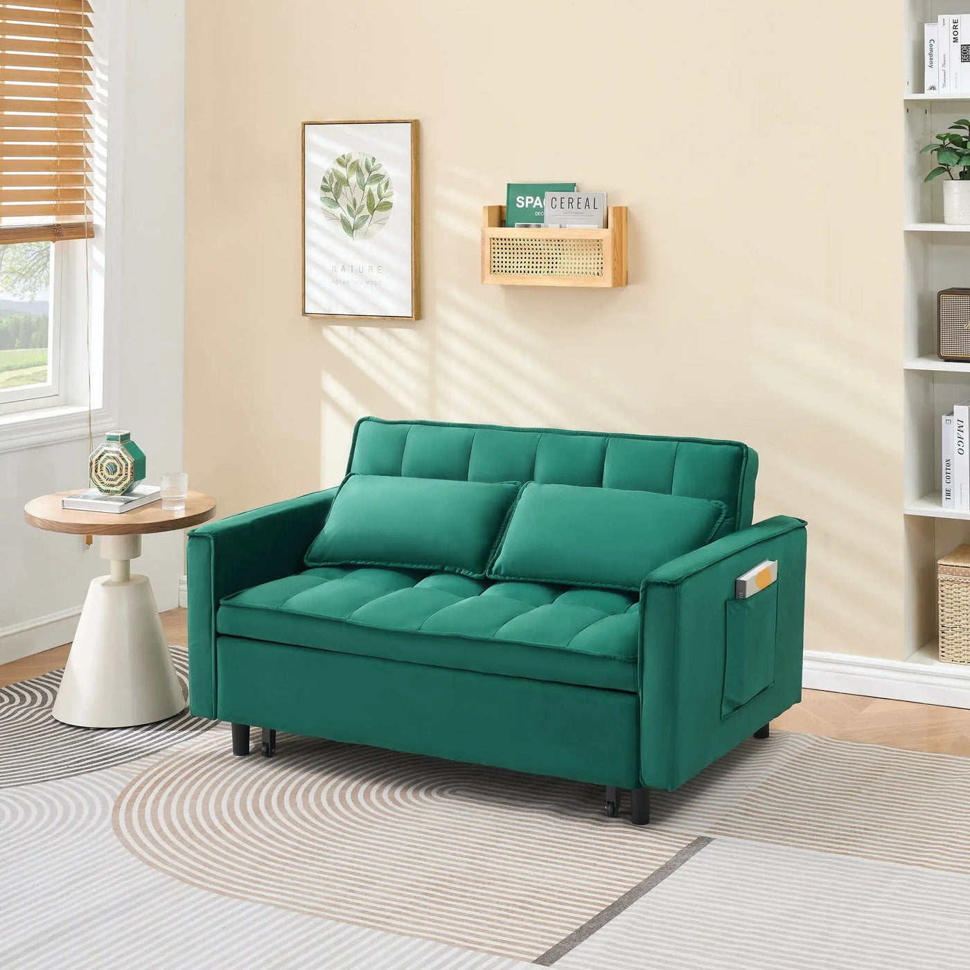 Sofa Bed With Pockets, 3 In 1 Convertible For Living Room by HouseOfZazla