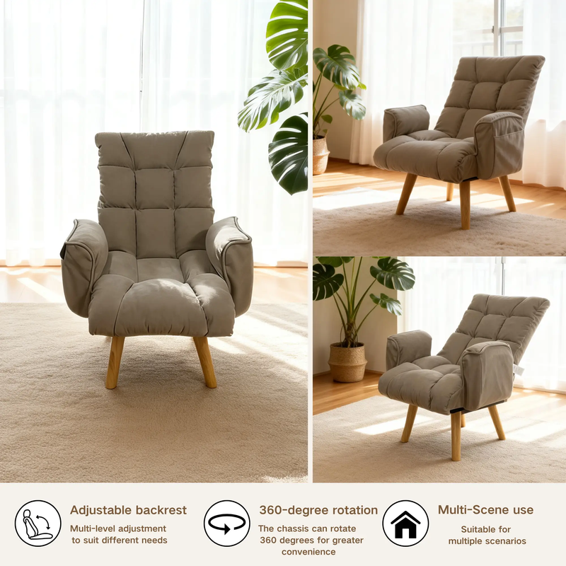 Rotatable Adjustable Back Lazy Sofa Lounge Chair by HouseOfZazla