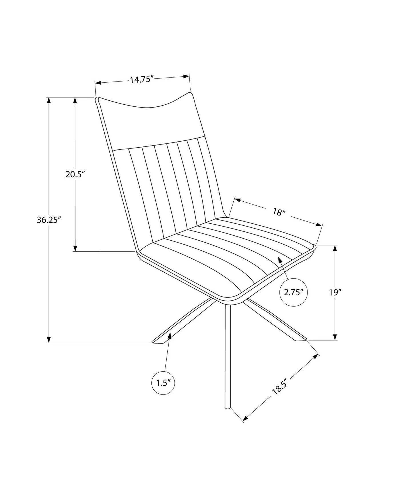 Dining Chair, Side, Upholstered For Dining Room, Modern by Unique Piece Furniture